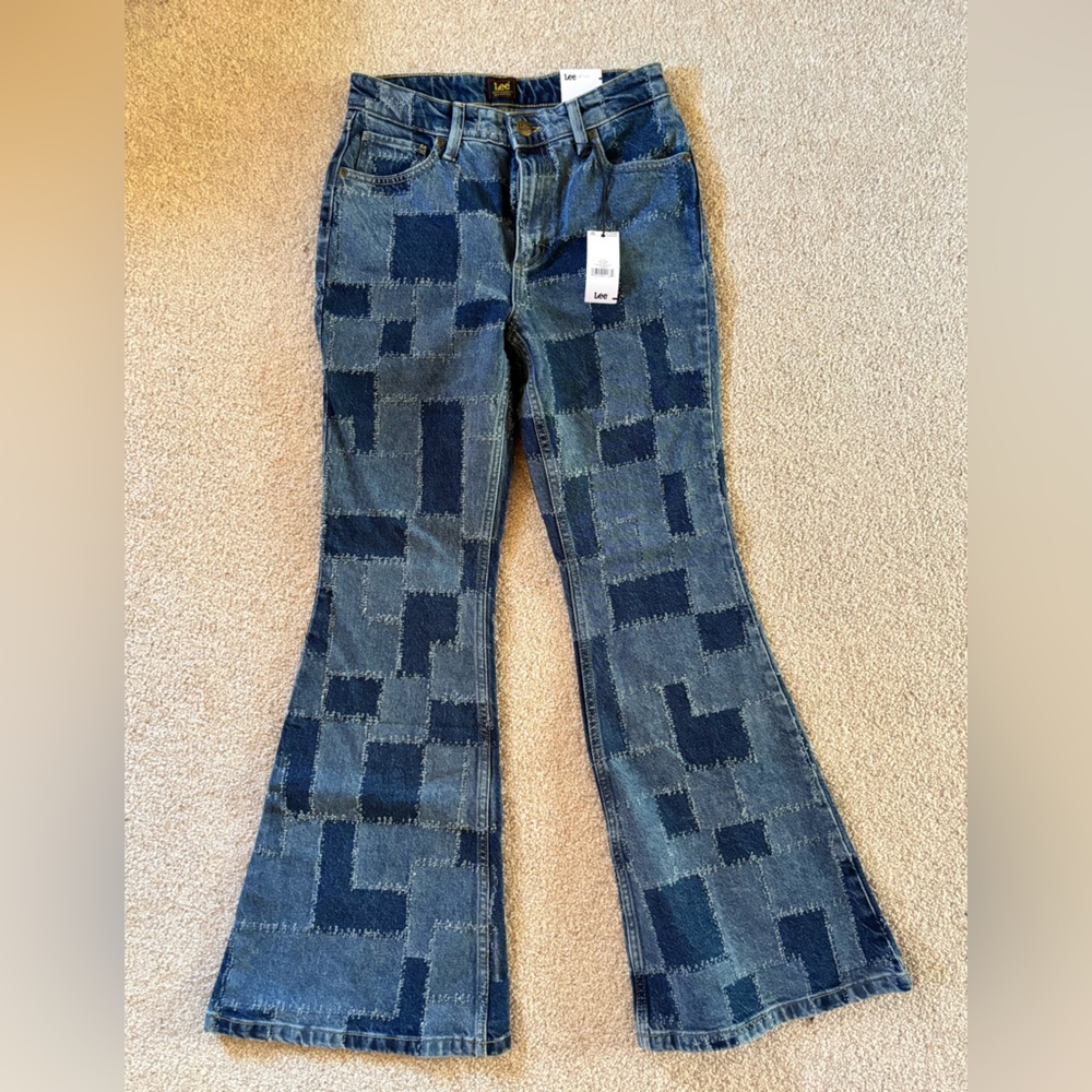 Lee Patchwork Flare Jeans